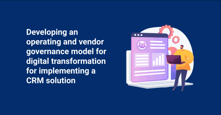Developing a vendor governance and operating model for digital ...